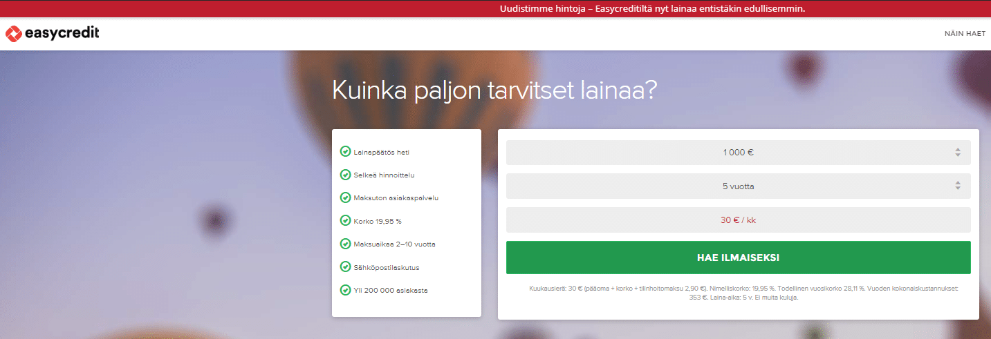 Easycredit laina